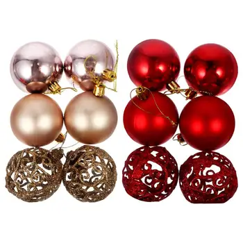 

12pcs Christmas Balls Lovely Light Durable Xmas Hanging Decor Xmas Decoration Balls Hanging Pendant for Festival Home House