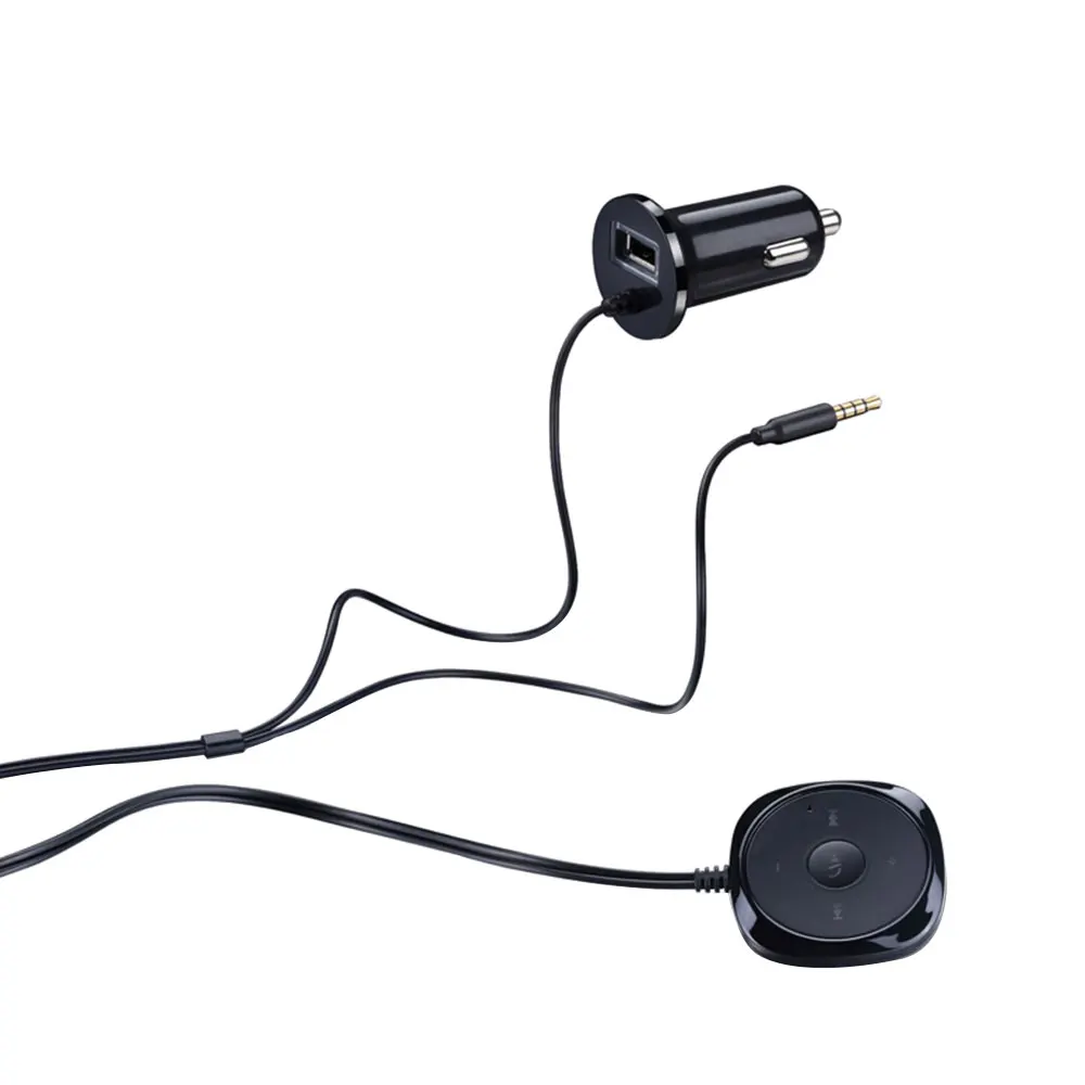 3,5 мм AUX Bluetooth 5,0 аудио приемник автомобильный MP3-плеер Музыкальный адаптер Громкая связь светодиодный автомобильный динамик