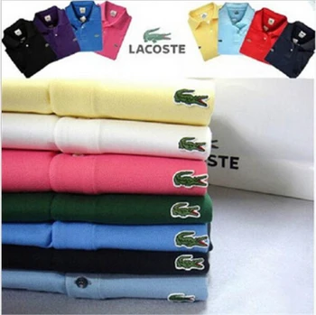 

New 2020 crocodile Brand polo Men shirt Solid Color short-Sleeve Slim Fit Men Cotton Shirts plus size S-3XL 1003