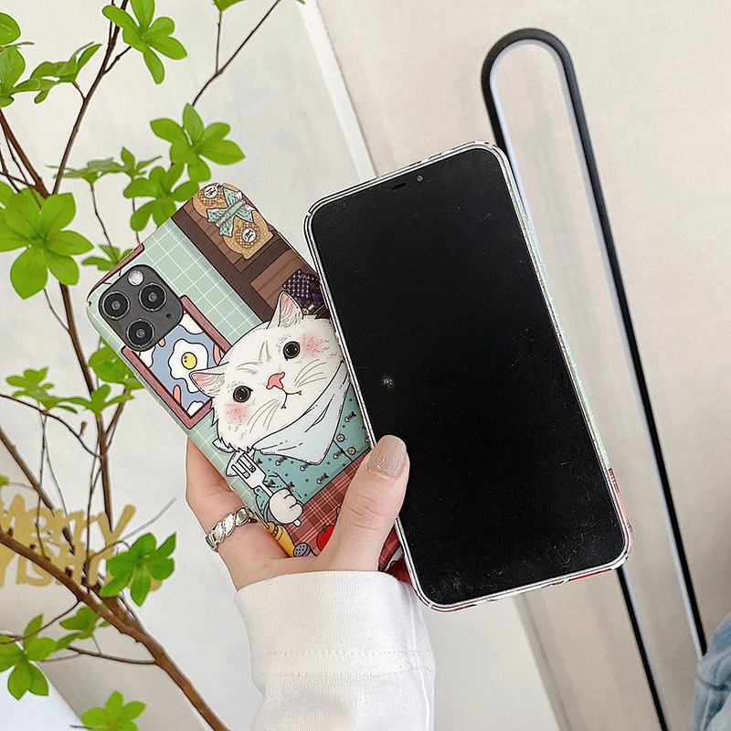Жесткие ПК-Чехлы для huawei P20 P30 Lite mate 20 Pro Nova 3 3i 4 японский мультяшный милый кот матовый чехол для Honor 10 lite 8X V20 чехлы