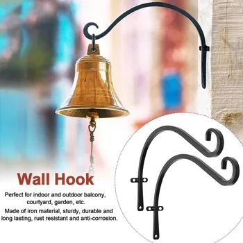 

Lantern Sturdy Rustic Iron Balcony Practical Wall Hanger Home Decor Plant Hook For Bird Feeders Flower Pots Heavy Duty Bracket