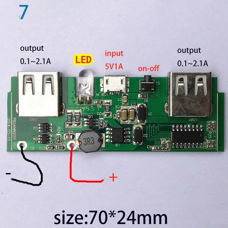 5 в 2A Мобильный блок питания зарядное устройство плата PCB контроллер зарядки два порта usb DIY аксессуары для замены телефона - Цвет: 7