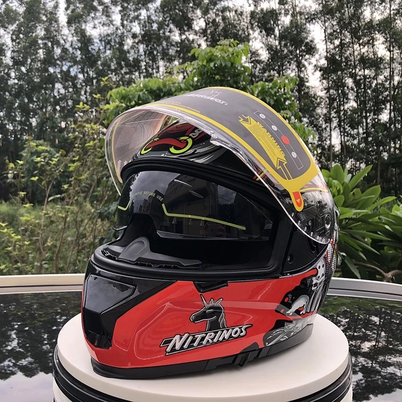 Женский мото rcycle шлем полный шлем двойная линза Casco Racing Capacete с солнцезащитным козырьком мотоциклетный шлем