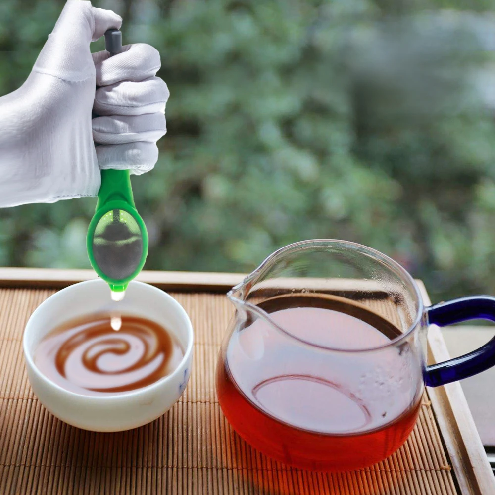 

Tea Infuser Strainer Gadgets Plastic Built-in Plunger Intense Flavor Tea Bags Measure Swirl Steep