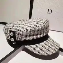 01910-ting030 жемчужная клетчатая 50% шерсть смешанная Женская кепка ISORS Женская восьмиугольная кепка для отдыха