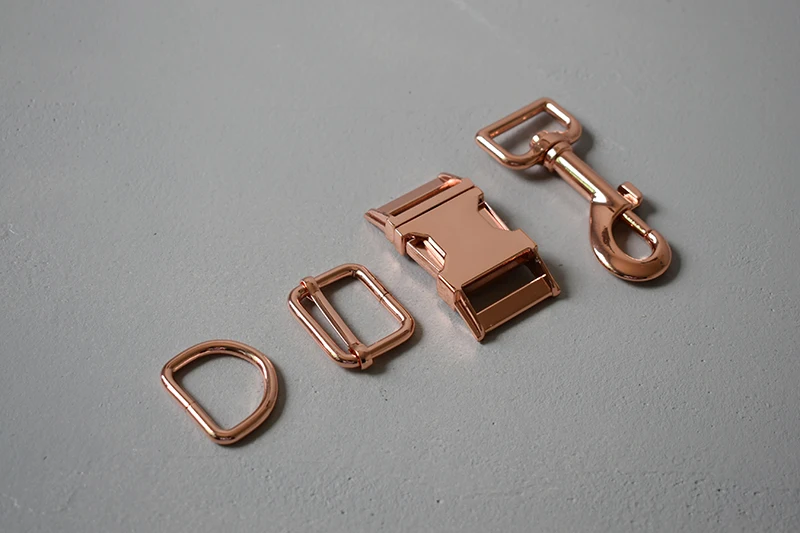 10 sets Heavy metal side release buckle 1 inch 25mm webbing D rings for bag dog pet collar straps sewing accessories snap hook