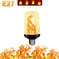 LED Flame Effect Light Bulb with 4 Modes for Festive Decor and Ambiance (E27 4Mode 9W)