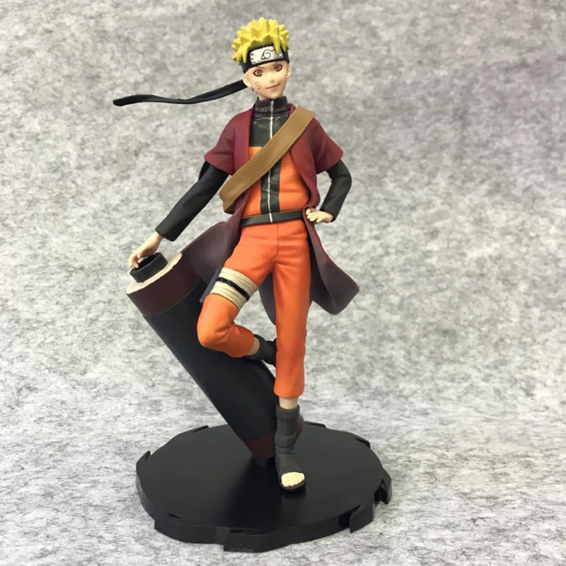 

20cm Uzumaki Naruto Immortal model Stand with a scroll japenese anime figure Ornamental object PVC toys