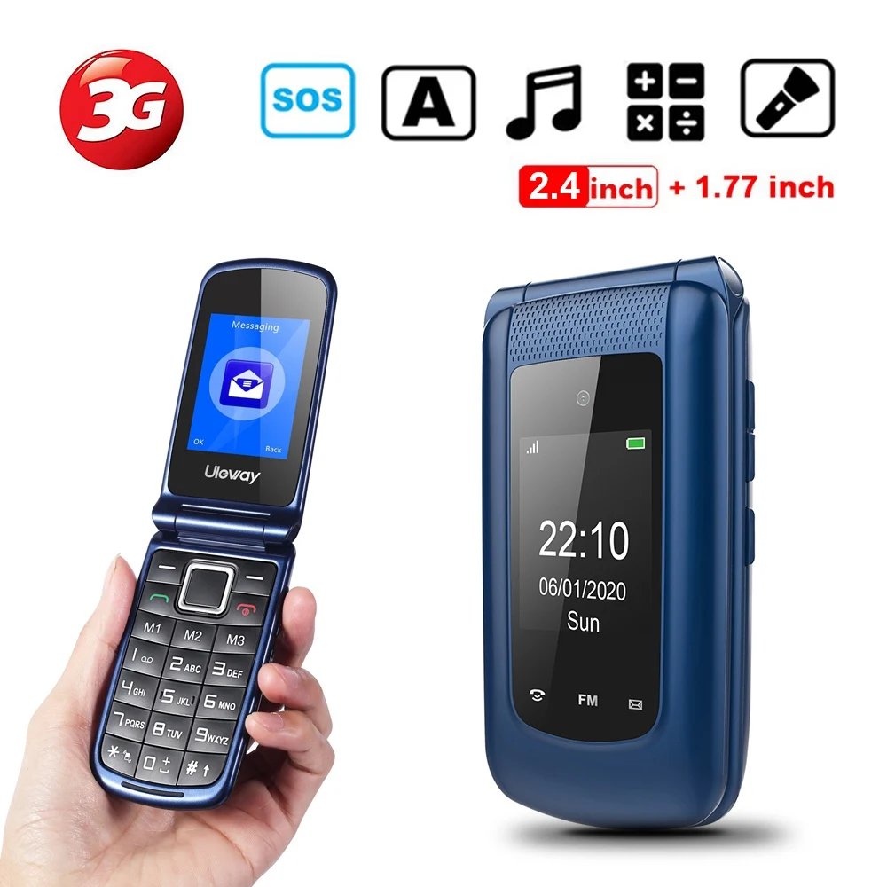 3g Big Button Mobile Phone Unlocked For Elderly, Dual Sim Basic Phone
