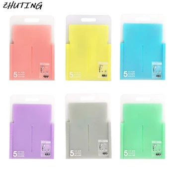 

5 Grid Vertical Organ Bag Document File Folder Portable A4 Organizer Paper Holder Office School Supplies Gift