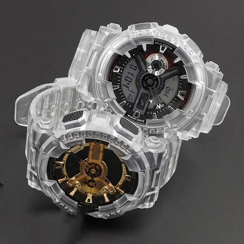 Watch Strap For Casio G-shock Gd-100/110/120 Gls-100 Gax- Watch Case Band Bracelet Transparent Resin - Watchbands - AliExpress