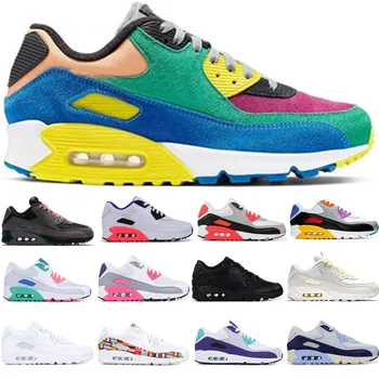 

2020 cheap New Running Shoes 90s Mens Essential Black White Classic Breathable Shoes Surface Breathable Sports Outdoor Sneakers
