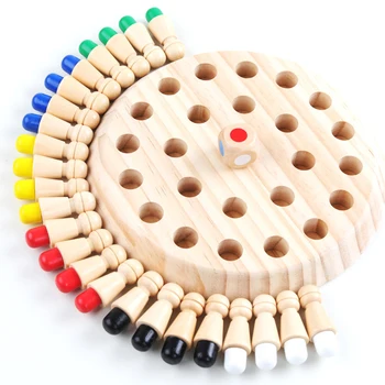 Wooden Memory Match Stick Chess Game Children Party Game Fun Block Board Game Educational Color Cognitive Ability Toy For Kids kids wooden memory match stick chess game fun block board game children educational color cognitive ability toy birthday gift