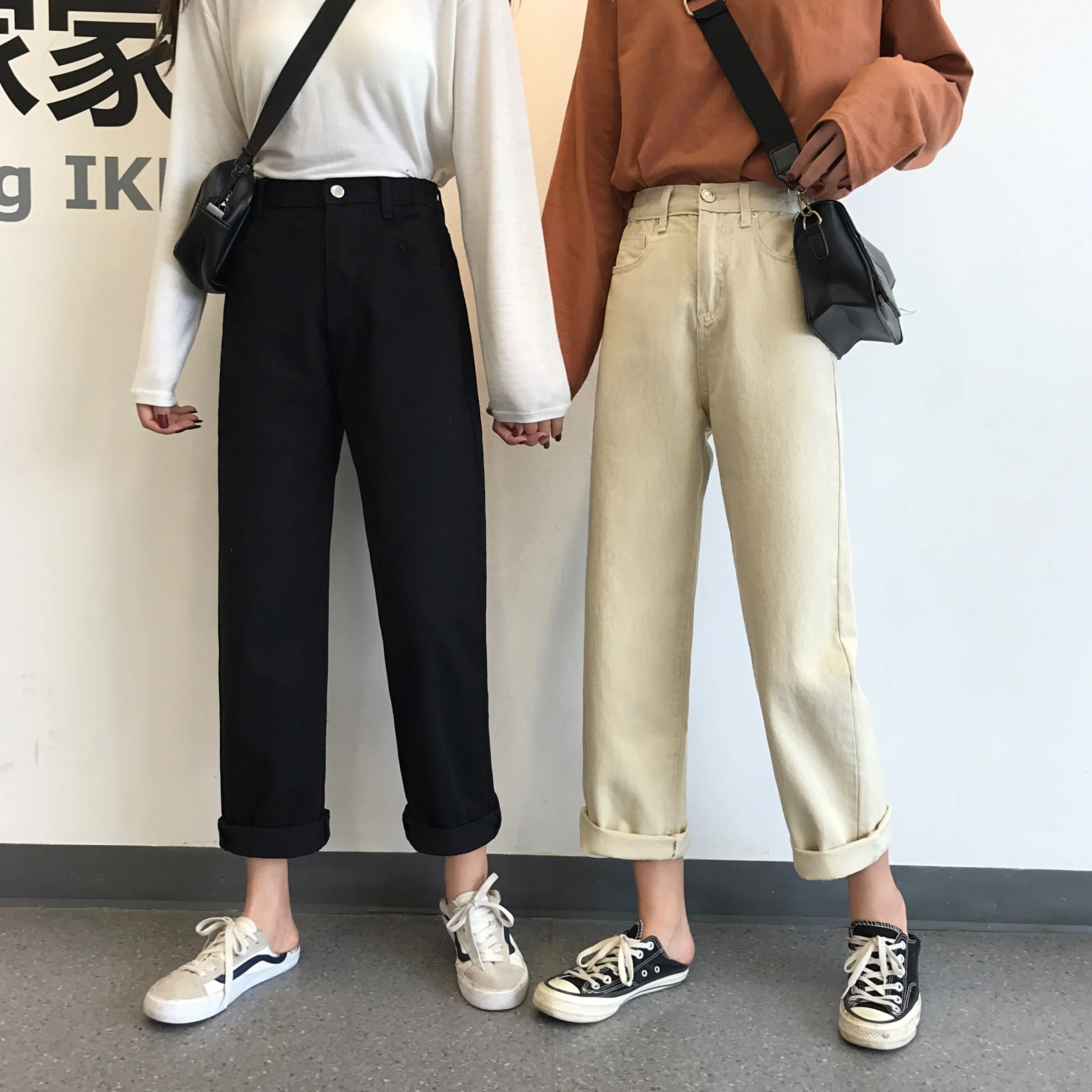 

Vintage Jeans for Women Mom Vintage Wide Leg Jeans Blue Casual Long Trousers Korean Streetwear Denim Pants