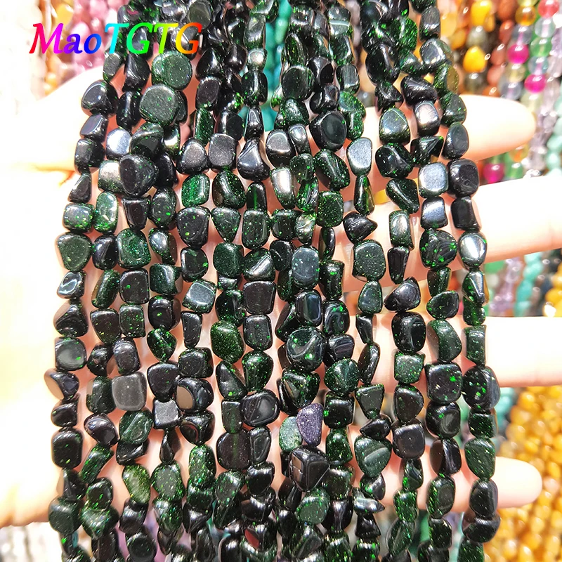 

Natural Irregular Green Sand Grave Beads For Jewelry Making Bracelet Necklace 5-12mm Irregular Natural Stone Beads Wholesale