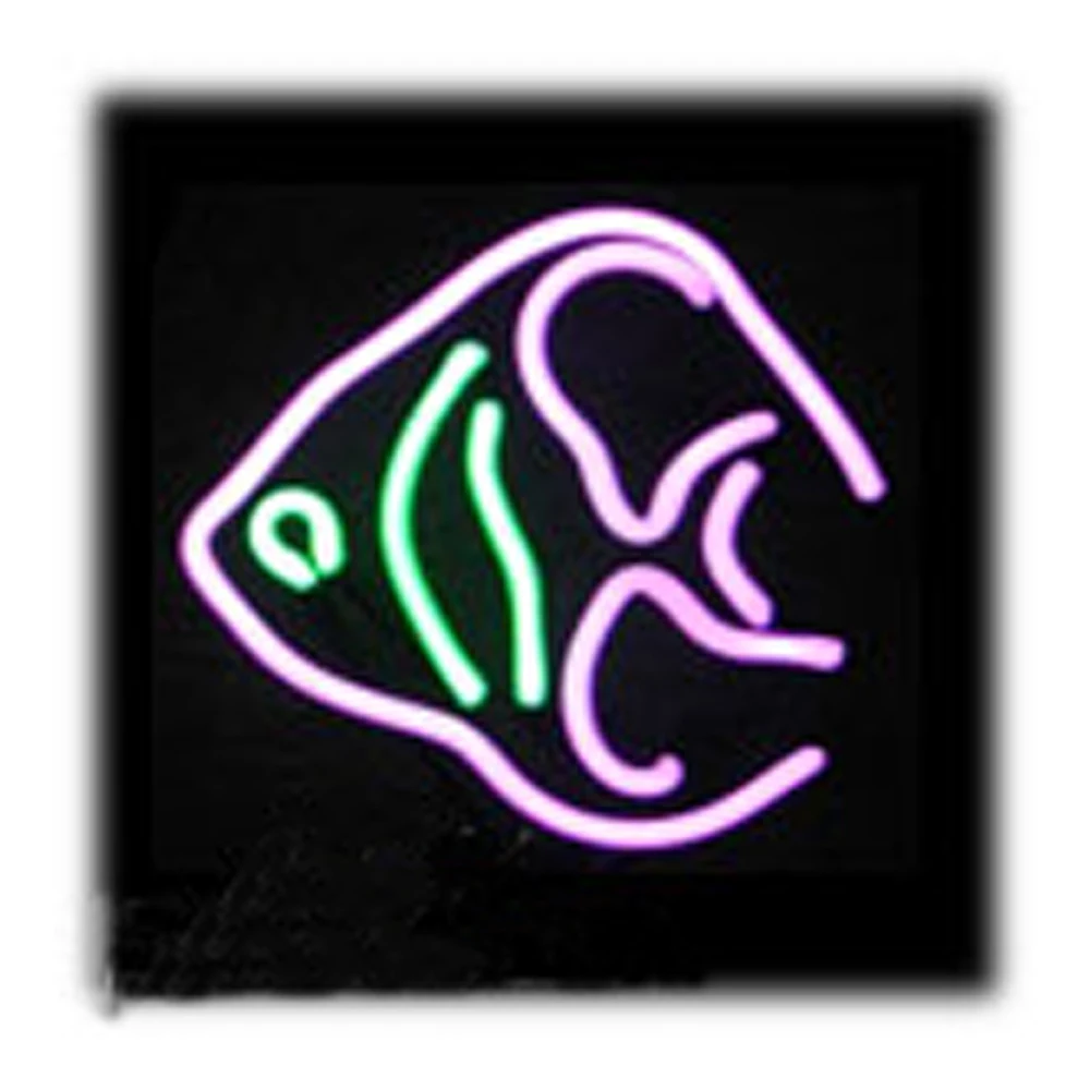 Angel Tropical Fish Neon Sign Custom Handmade Real Glass Tube Restaurant Sea Food Advertise Store Home Decoration Display 17X14&quot |