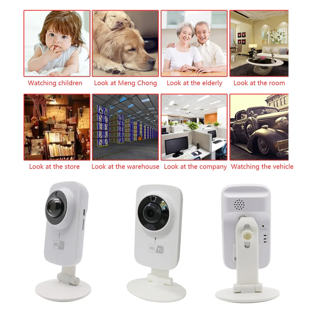 Камера наблюдения безопасности для домашних животных няня беспроводная Wifi цифровая детская видеокамера для домашних животных с высоким разрешением Ночной монитор для зрения