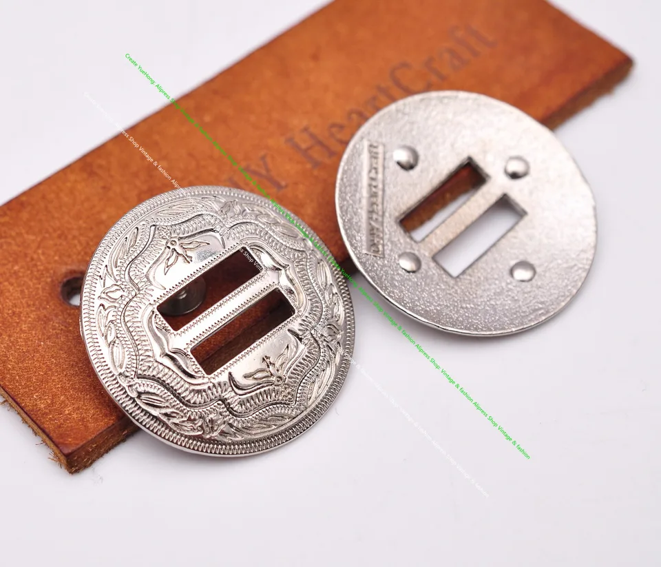 Lot De 6 Pièces De Quincaillerie Argentée Pour Bride Cheval - Boucle, Passant, Embout - 5/8"