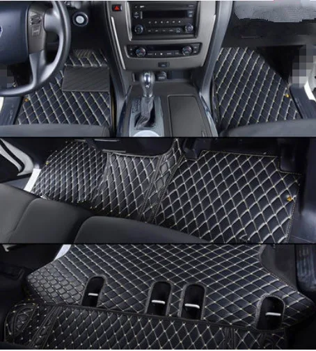 

High quality rugs! Custom special car floor mats for Infiniti QX56 2015-2010 7 8 seats durable waterproof carpets for QX56 2013