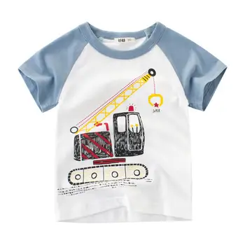 

ZWY125 Kids Summer T Shirt Character Printing Boys T Shits Girls Short Sleeve Tops Tees Shirt Enfant Chidlren Clothing T-shirts