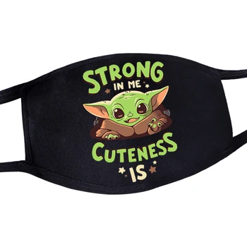 

Movie Star Wars Kawaii Yoda Printed Windproof Anti Dust Masker Fashion Fun Cartoon Protective Mask Washable Reusable Face Masks