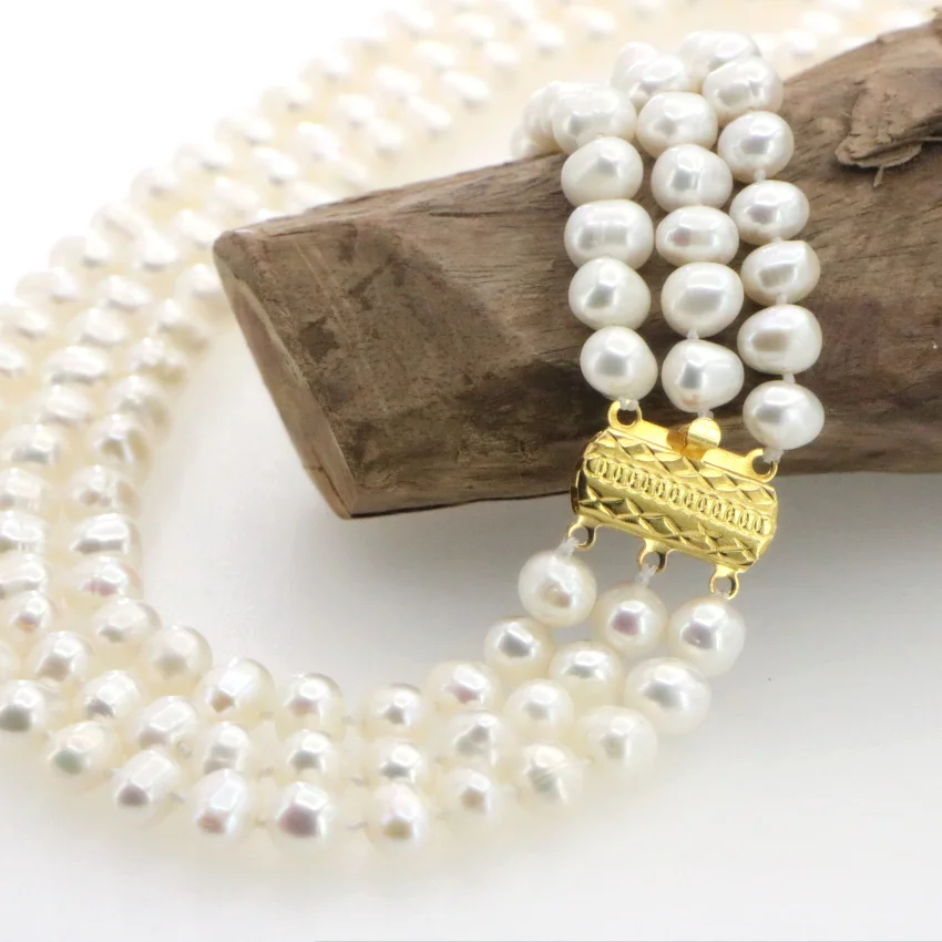 7-8mm natural pearl necklace womens costume jewelry necklace sets (29)