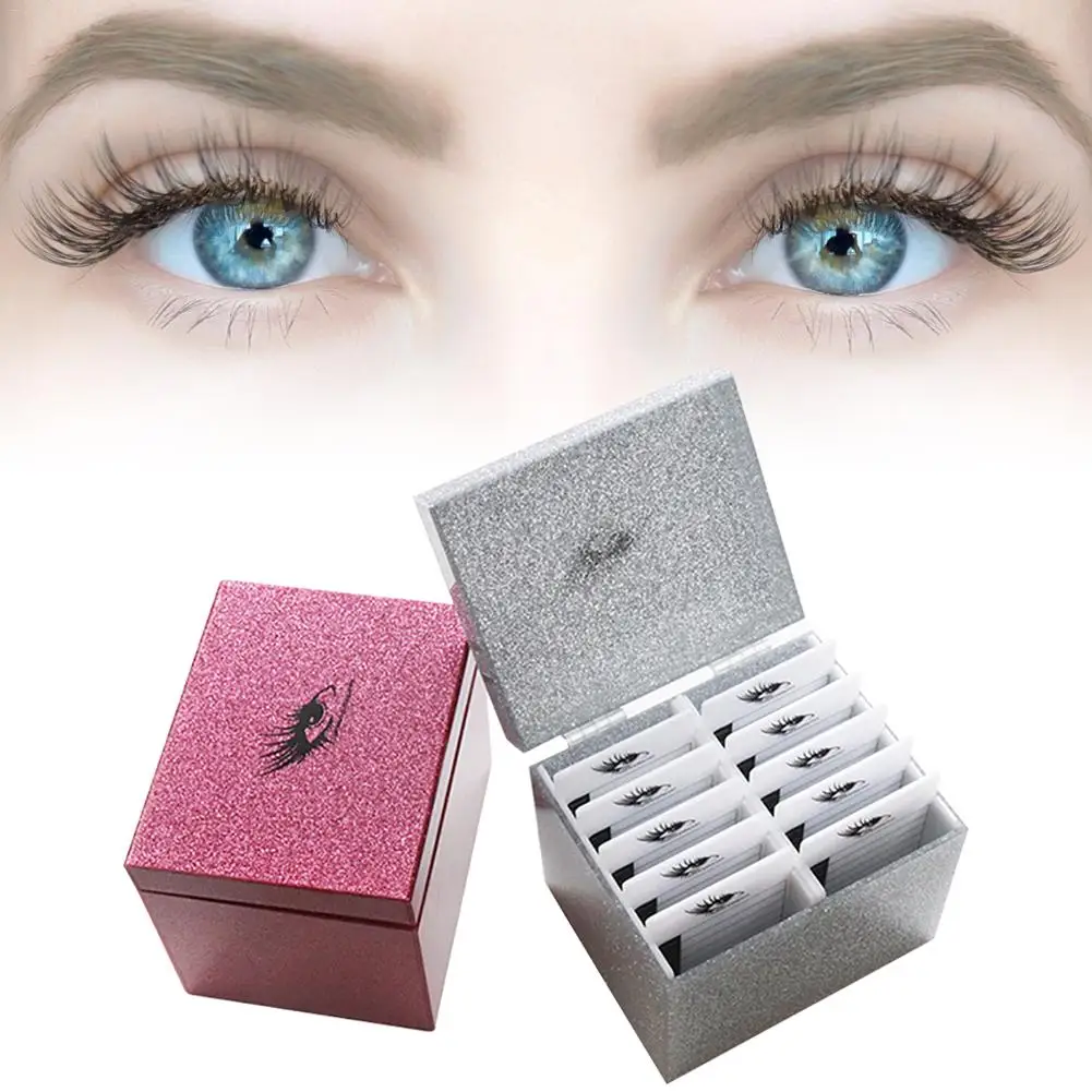 

10 Layers Eyelash Storage Box Eyelashes Holder Case Grafting Eyelash Extension Tool False Eyelash Makeup Organizer