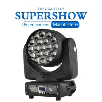 

Hot Selling LED DMX 19*15W Moving Head Control Remote Stage Light for Stage Effect Concert Dance Hall Ballroom Bar