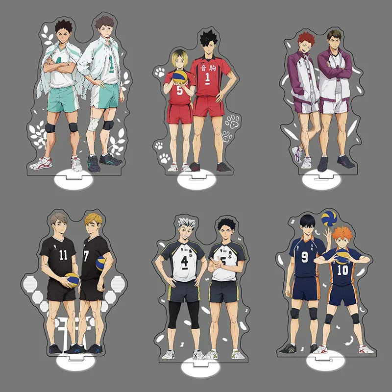Аниме Haikyuu! Фигурки для волейбола мальчиков акриловая подставка 15 см Hinata Shoyo Kageyama