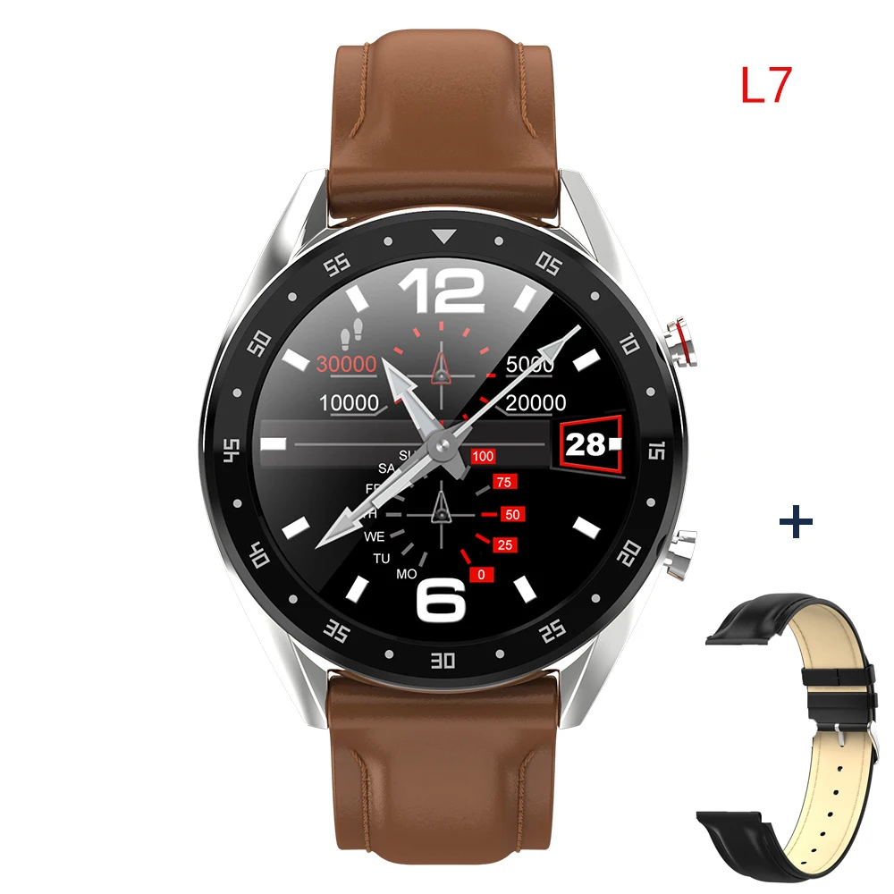 silver 201 Смарт-часы ELFTEAR L7, Bluetooth, умные часы, Ip68, водонепроницаемые ЭКГ, монитор сердечного ритма, для мужчин, для Android IOS, полный экран, сенсорный - Цвет: silver 201
