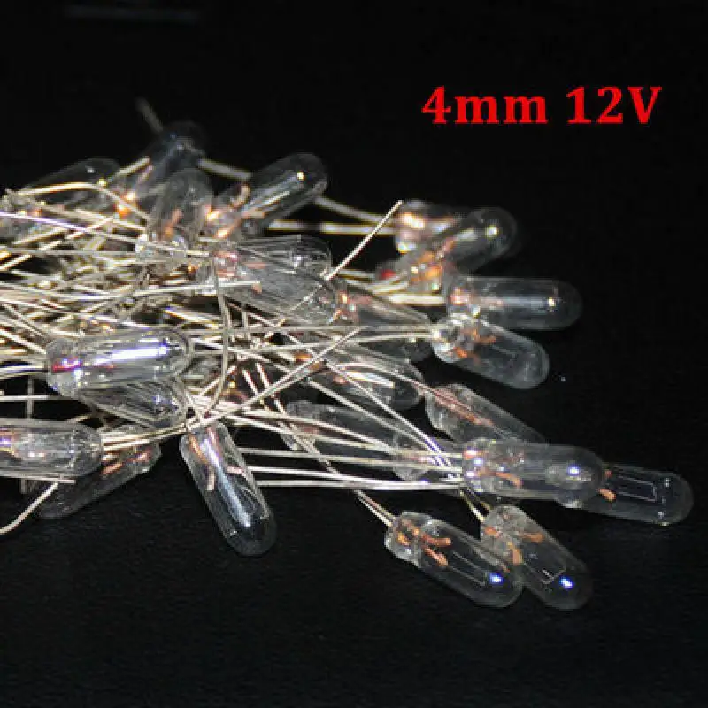 20pcs Miniature 6V/4mm 12V/3mm 12V/4mm Lamp Light Bulb Edison Incandescent Filament Rice lamp light bulb