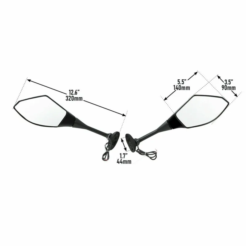 Мотоциклетные СВЕТОДИОДНЫЕ ПОВОРОТНЫЕ сигналы боковое зеркало заднего вида для