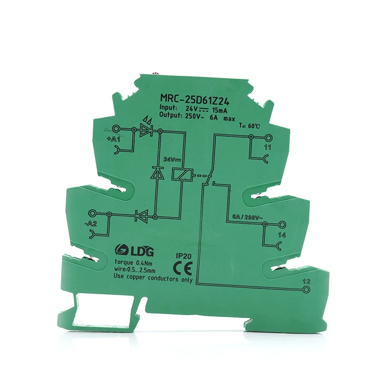 120VAC/110VDC 230VAC/220VC релейный модуль DIN рейка ПЛК интерфейсная плата 6A 250AC/DC