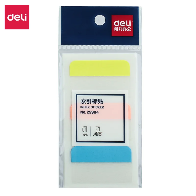 Deli 25904 Index Stickers Indicator Marking Removable Compartmental Stickers Sticky Notes Fluorescent Stickers