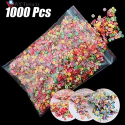 100 piezas de aguacate para decoración de uñas, rebanadas de fruta con aditivos de Slime, accesorios para manualidades