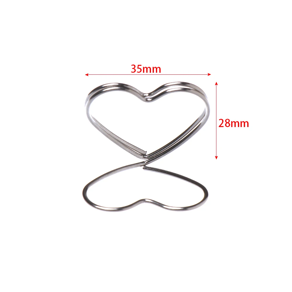 Card display stand 1PC Romantic Rose Gold Photos Clips Heart Shape Metal Wedding Place Card Holder Table Numbers Holder Paper Clamp Desktop Decor