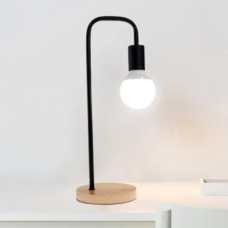 

Bedroom Decoration Office Bedside Dormitory Simple Style Gift Night Modern Home Desk Wooden Base Living Room Student Table Lamp