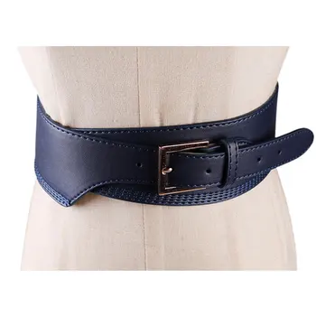 

All-match Girdle Simple Body Corset Belt Vintage belt Solid Color PU Leather Belt Decorative Wide Waist Belt Gold Pin Buckle