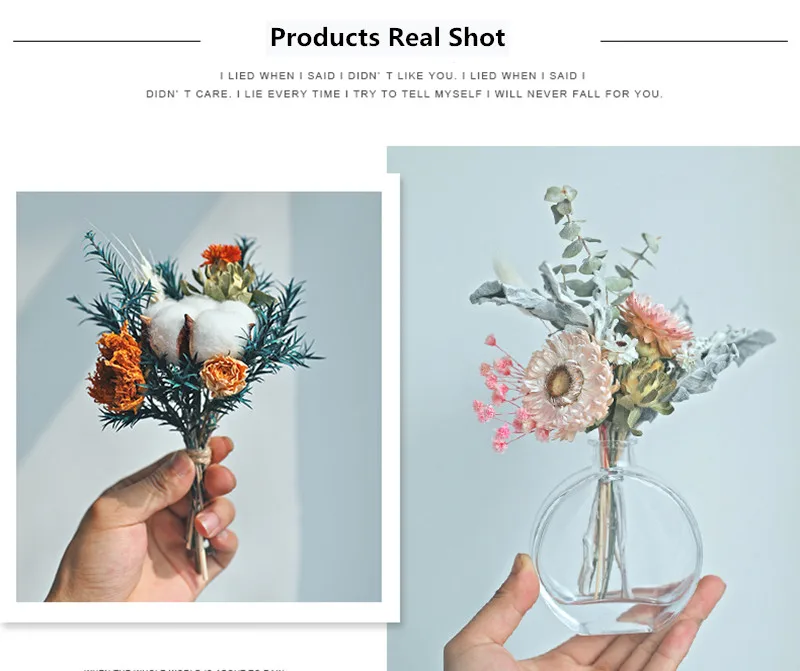 1Bunch Light Luxury Natural Ins wind Immortal Real Dried Bouquet Fashion Creative Living Room Home Decoration Arrangement