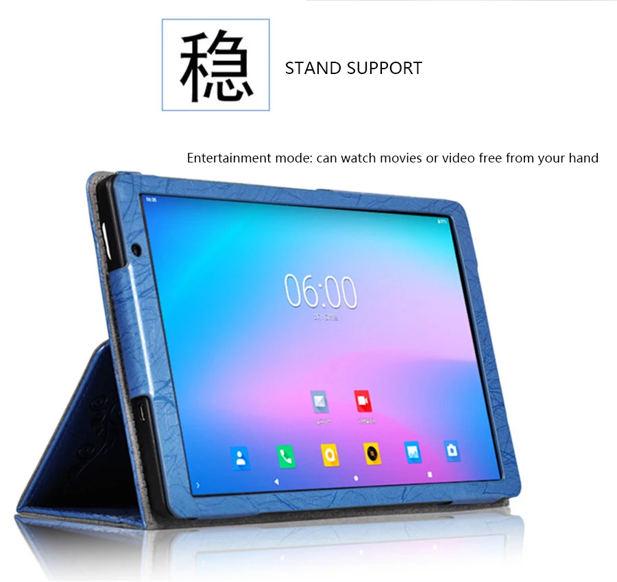 Чехол для планшета с цветочным принтом для Teclast P10S 4G P10HD 4G 10,1 дюймов роскошный чехол-подставка из искусственной кожи с ремешком на руку