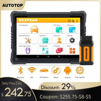 

NEXPEAK K1 PRO OBD2 Car Diagnostic Scanner Tool ABS SRS TPMS DPF IMMO Key EPB Oil Reset OBD2 Professional Automotive Scanner