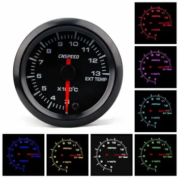 

2-Inch 52mm 7 Color LED Exhaust Gas Temp Gauge Pointer EGT Temperature Meter