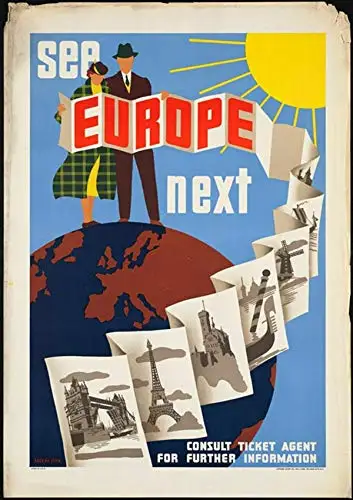 

See Europe Next Travel Wall Decor Metal Tin Sign 8x12 Inch Kitchen Garage