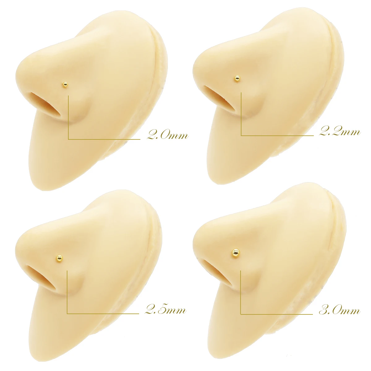 925 Sterling Silver Ball Shape Nose Stud Nose Piercing Body Jewelry nose piercings