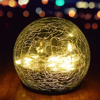 

Solar LED Glass Ball Garden Lawn Light Crack Light Waterproof Garden Decoration Christmas Day Party Activities Atmosphere Light