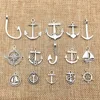 LJJAGLL Zinc Alloy Bronze 20pcs/lot Mix Vintage Sailing Boat Charm Anchor Charms Rudder Pendant Diy Jewelry Findings ACD018 ► Photo 3/5