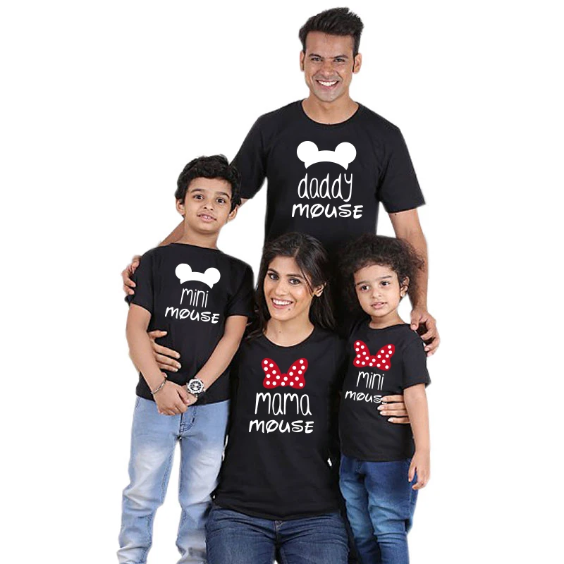 Family Look Cotton T-shirt Mommy and Me Clothes father girls boy daddy Son kids Mother Daughter matching family outfits look matching tshirts matching outfit