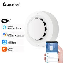 

Tuya Smart Wifi Smoke Sensor Home Alarm Independent WIFI Photoelectric Smoke Sensor Detector Fire Alert Security Alarm System