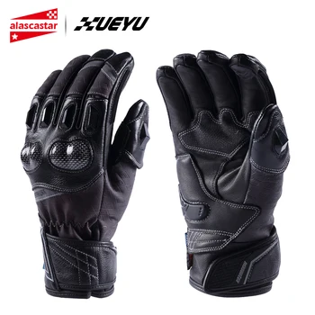

XUEYU Motorcycle Gloves Leather Motocicleta Motocross Guantes Moto Loves Off-Road Motorbike Full Finger Touch Screen Gloves Men