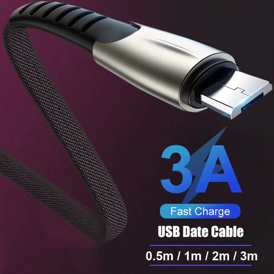 Micro USB кабель Быстрая зарядка 3,0 Быстрый кабель синхронизации данных и зарядки для samsung huawei Xiaomi LG Andriod Microusb Кабели для мобильных телефонов